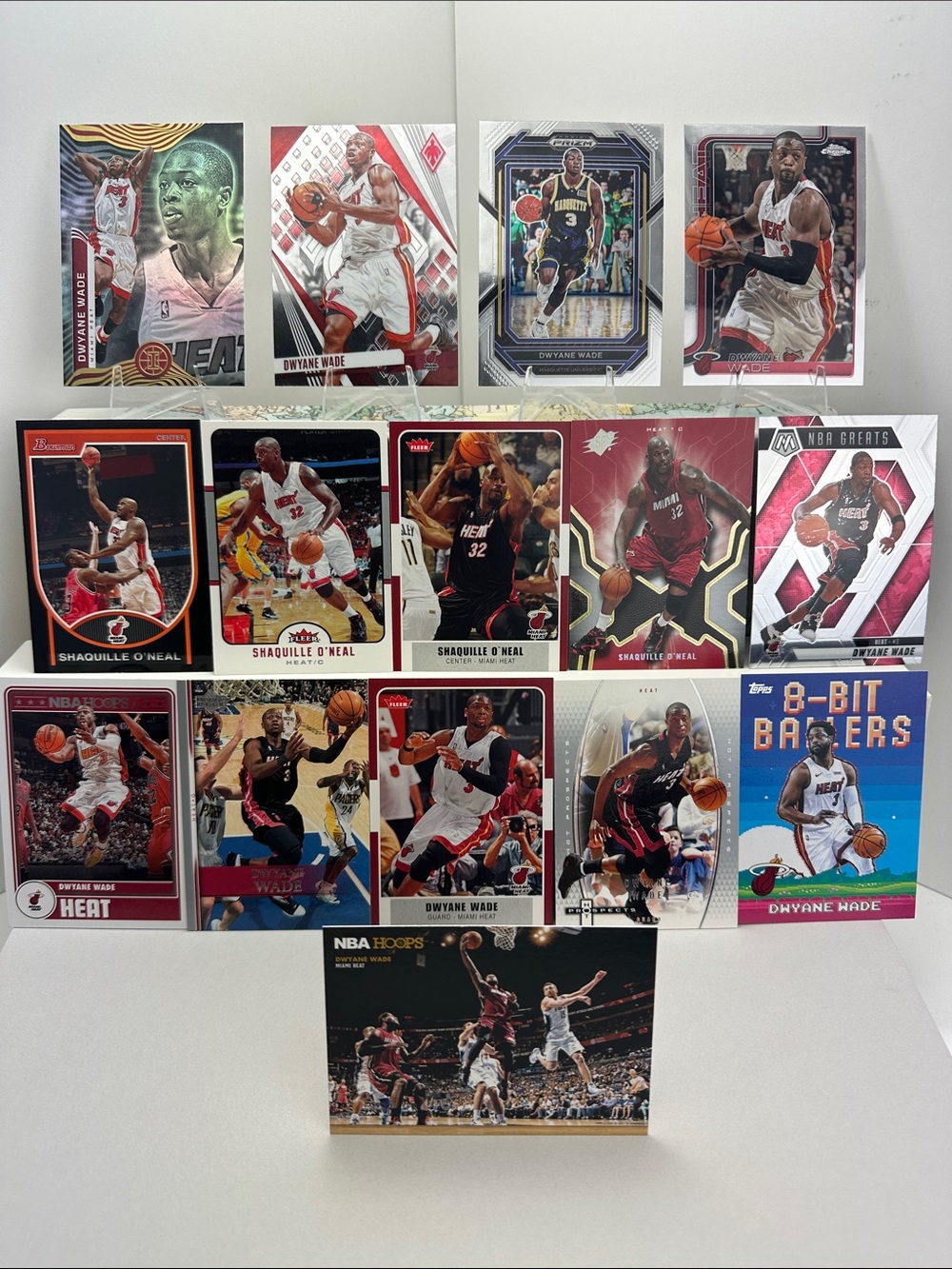 Dwyane Wade w/ Shaq Heat lot of 15